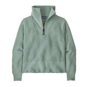 Patagonia Women's Recycled Wool-Blend 1/4-Zip Sweater — Large, Thermal Blue